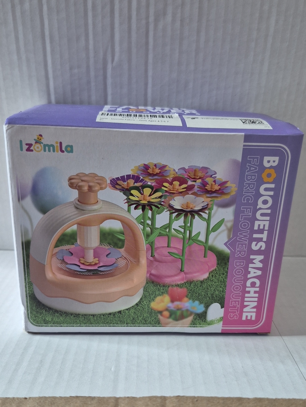Kids Bouquet Maker Toy - Pink and Purple Fabric Flower Set